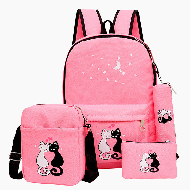 4-Piece School Bag Set for Kids | Black