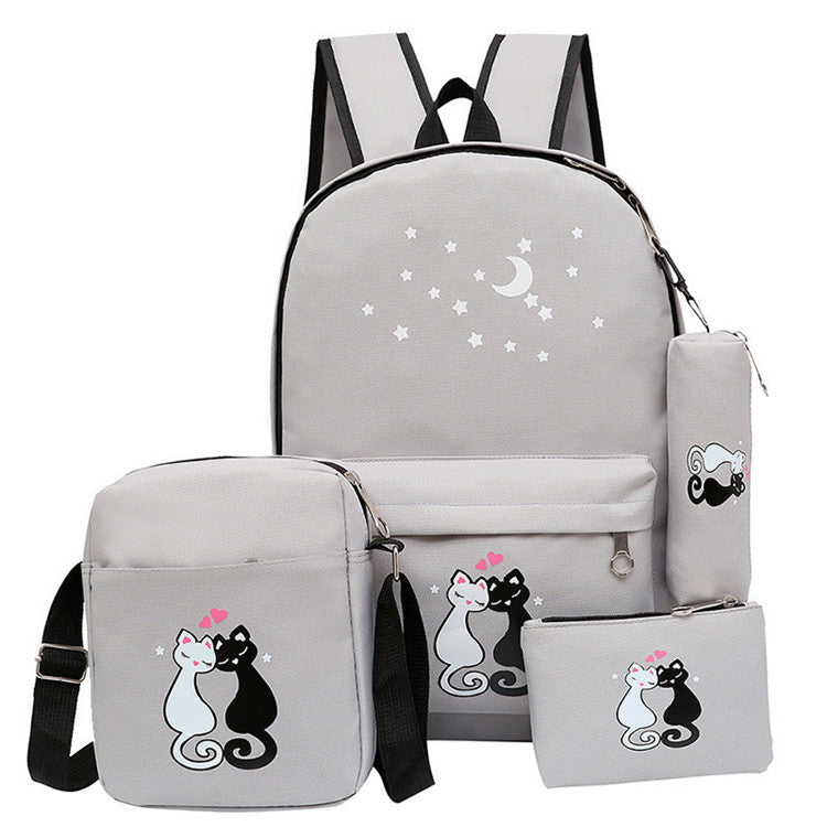 4-Piece School Bag Set for Kids | Black