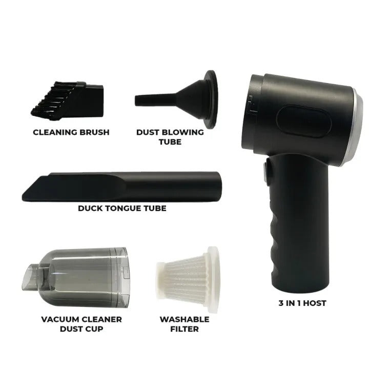 3-in-1 Portable Wireless Vacuum Cleaner AS 228 – Handheld, Powerful Suction for Car, Home, Office & Everyday Quick Cleaning Rs 569 accessories