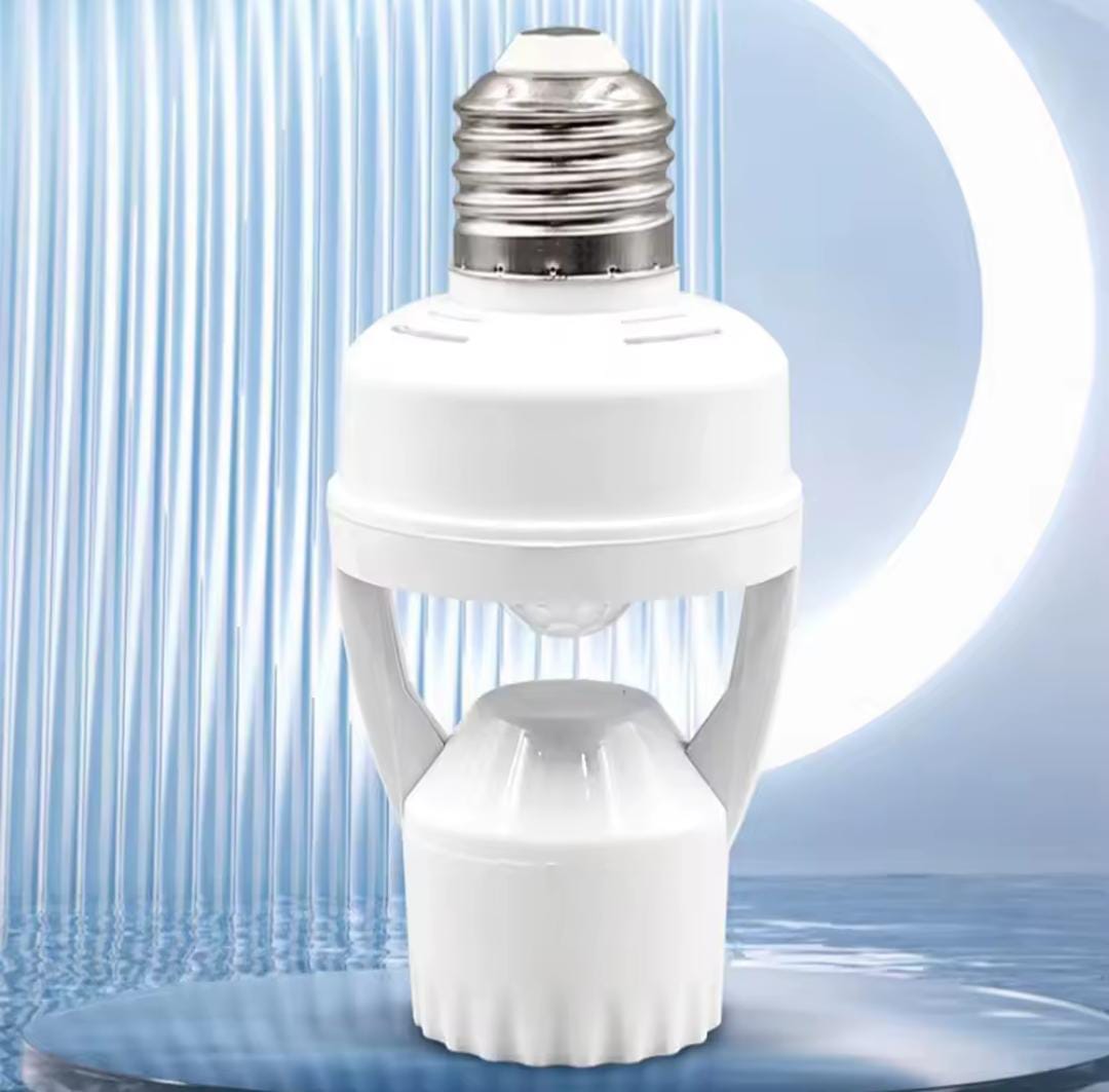 Smart Infrared PIR Motion Sensor E27 Bulb Holder auto on off for energy-saving lighting solutions.