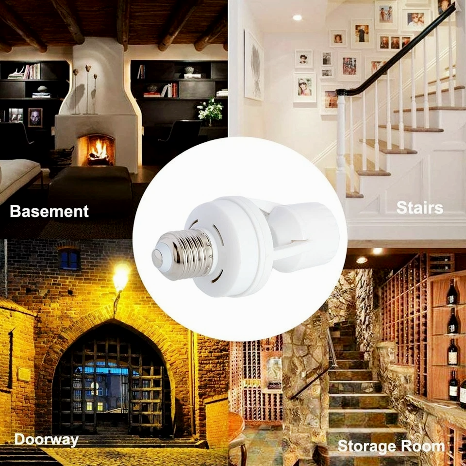 Smart Infrared PIR Motion Sensor E27 Bulb Holder Auto On Off