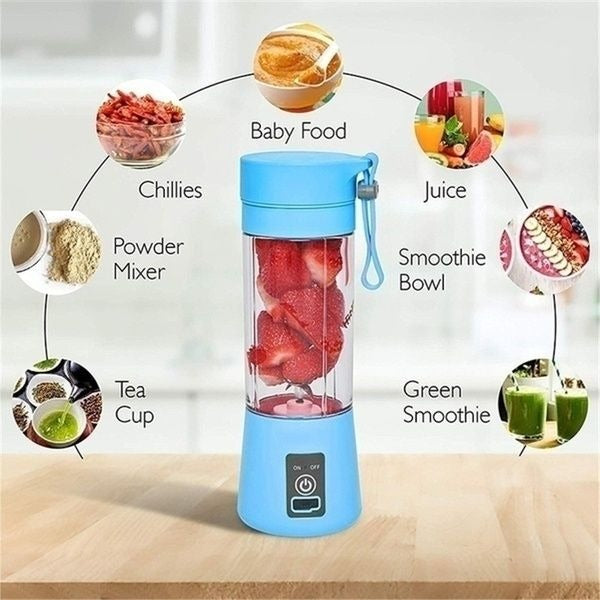 Portable Home USB Rechargeable Electric Fruit Extractor Juice Blender Machine | Mini Smoothie Maker | Personal Juicer Cup |