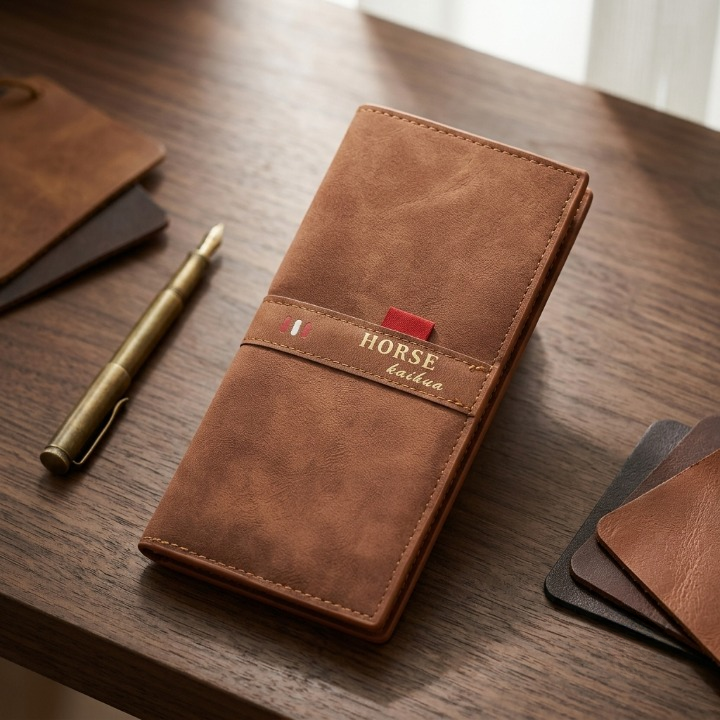Imperial Horse Wallet for Men Bifold Leather Wallet Black