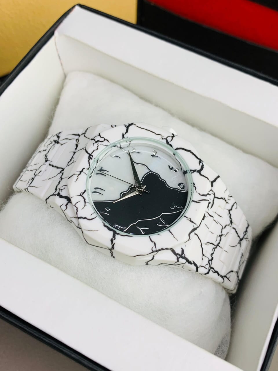 Arabic Aura White Marble Edition Watch