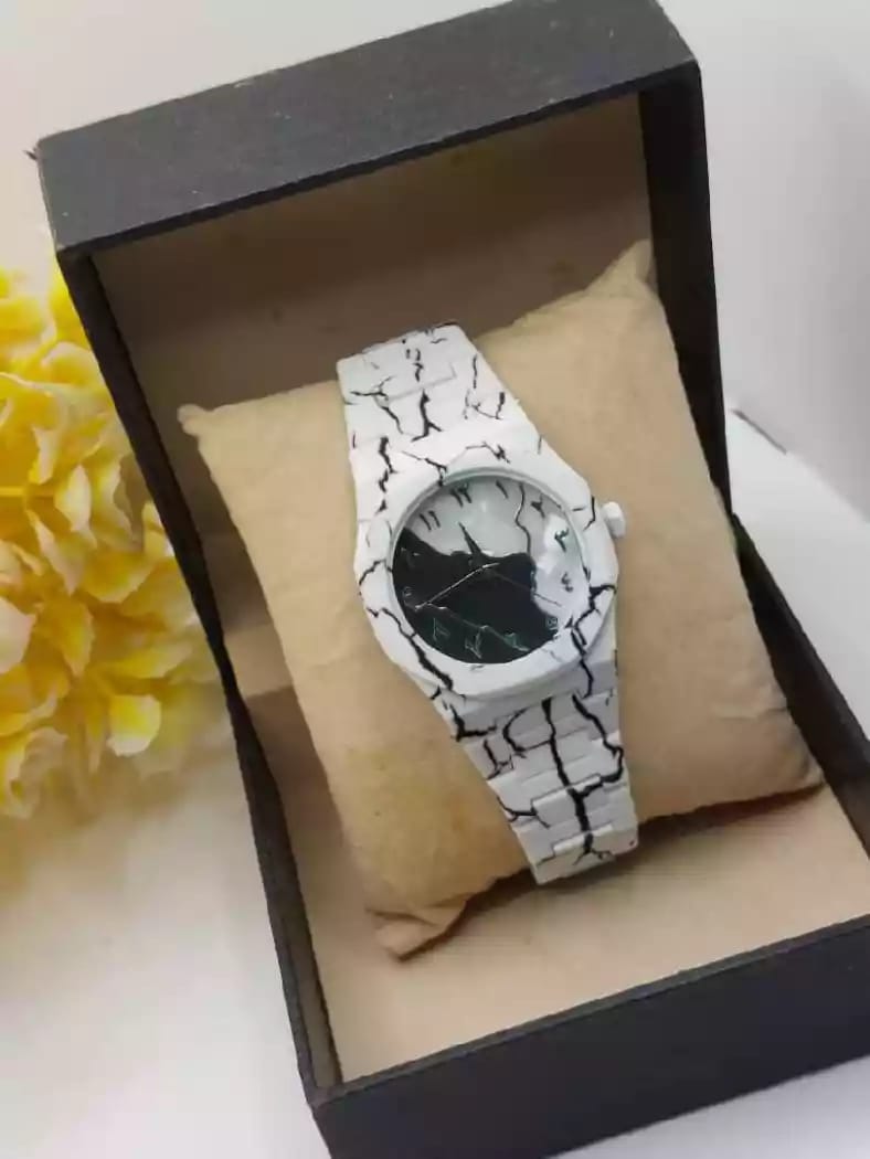 Arabic Aura White Marble Edition Watch