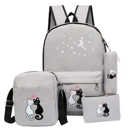 4-Piece School Bag Set for Kids | Black