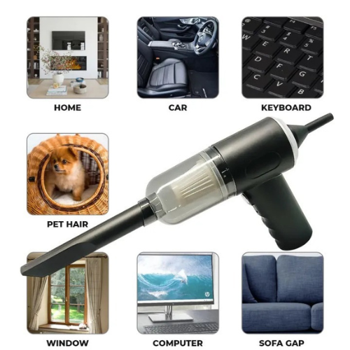 3-in-1 Portable Wireless Vacuum Cleaner AS 228 – Handheld, Powerful Suction for Car, Home, Office & Everyday Quick Cleaning Rs 569