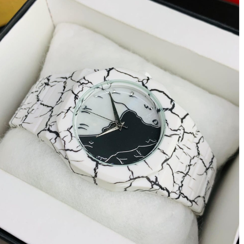 Arabic Aura White Marble Edition Watch