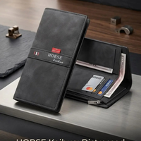 Imperial Horse Wallet for Men Bifold Leather Wallet Black